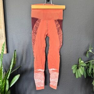 Free People Terracotta and Maroon Leggings